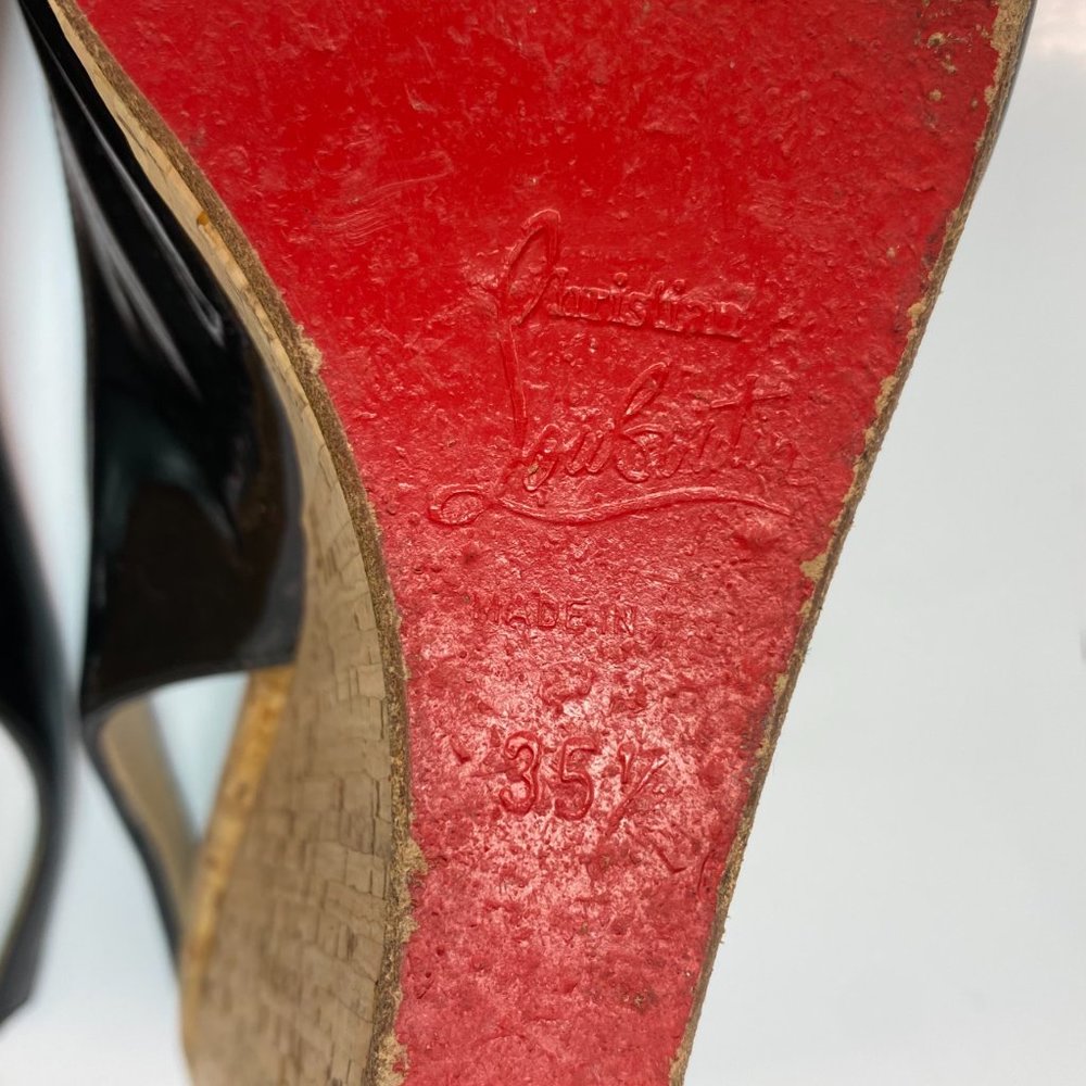 🌷❤️🔥FINAL SALE 🔥 NO OFFERS🌷💥Christian Louboutin Patent Wedges 35.5 - Picture 6 of 6
